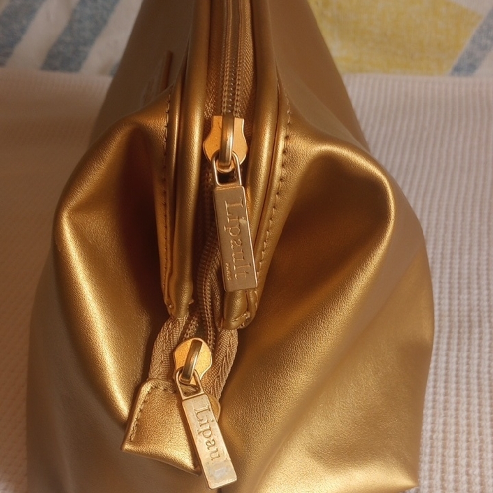 Lipault Gold Cosmetic Bag - Picture 3 of 7
